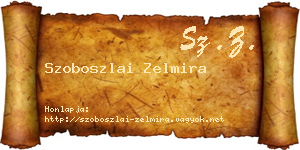Szoboszlai Zelmira névjegykártya